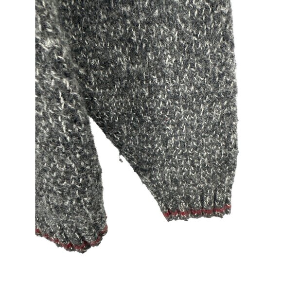 Eddie Bauer Gray Crewneck Knit Wool Blend Sweater With Red Trim Men's Size XXL - Picture 6 of 12